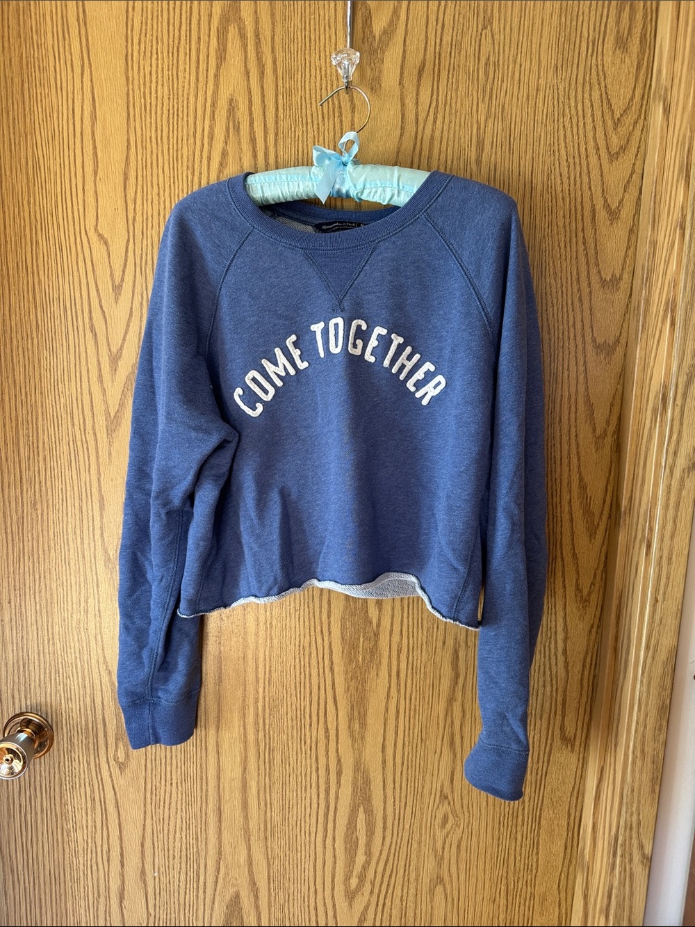 Abercrombie & Fitch Navy 'Come Together' Crewneck Sweatshirt